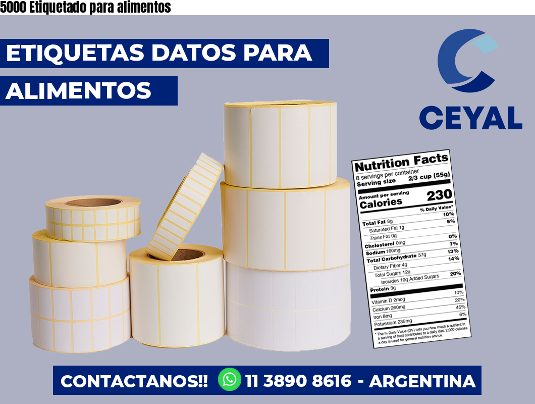 5000 Etiquetado para alimentos
