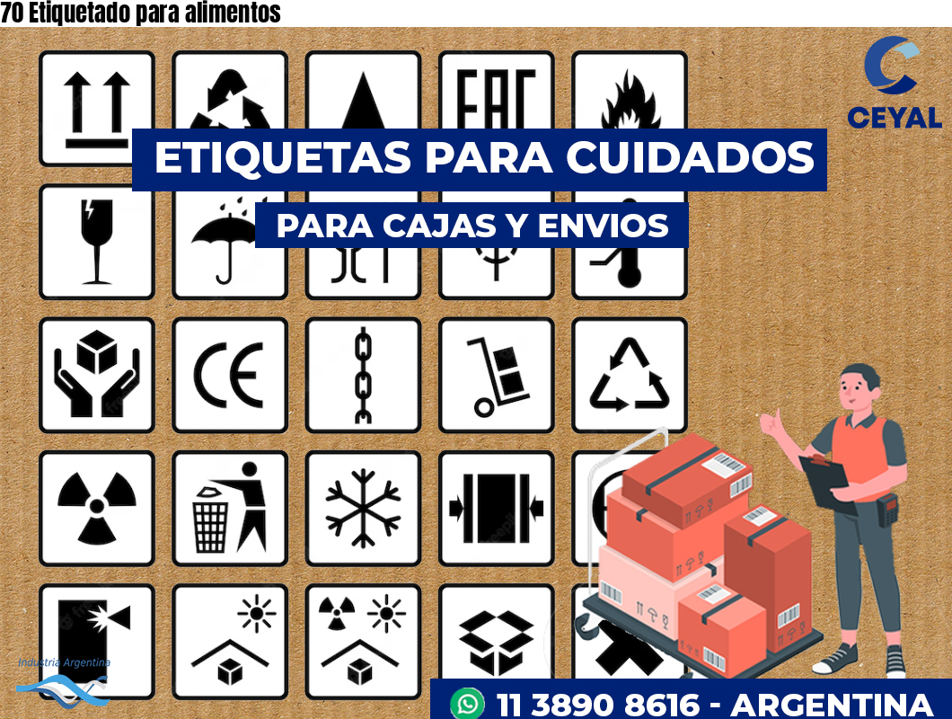 70 Etiquetado para alimentos