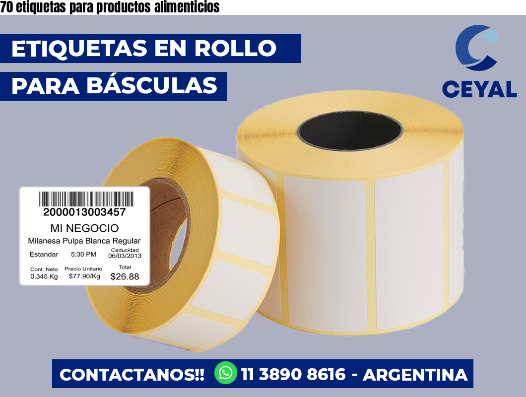 70 etiquetas para productos alimenticios