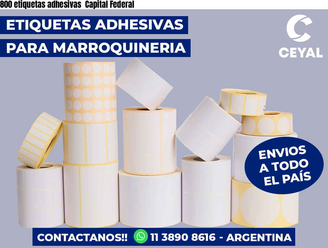 800 etiquetas adhesivas Capital Federal