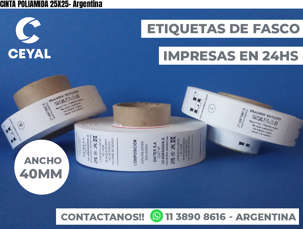 CINTA POLIAMIDA 25X25- Argentina