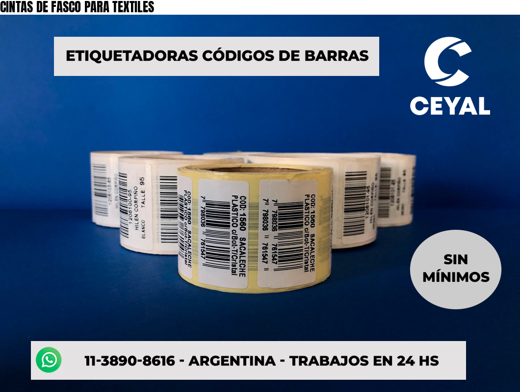 CINTAS DE FASCO PARA TEXTILES