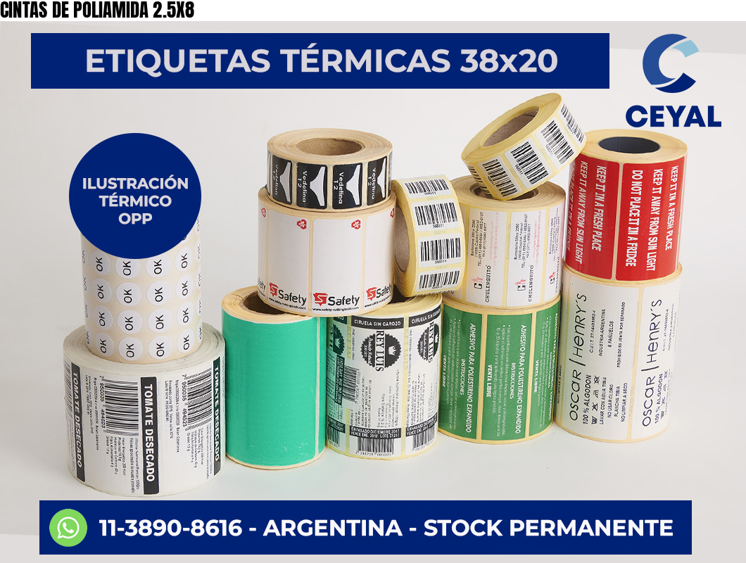CINTAS DE POLIAMIDA 2.5X8