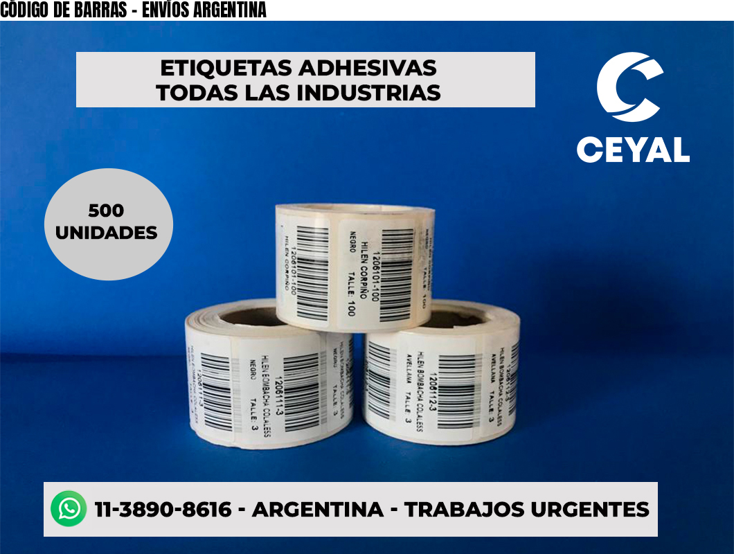 CÓDIGO DE BARRAS - ENVÍOS ARGENTINA