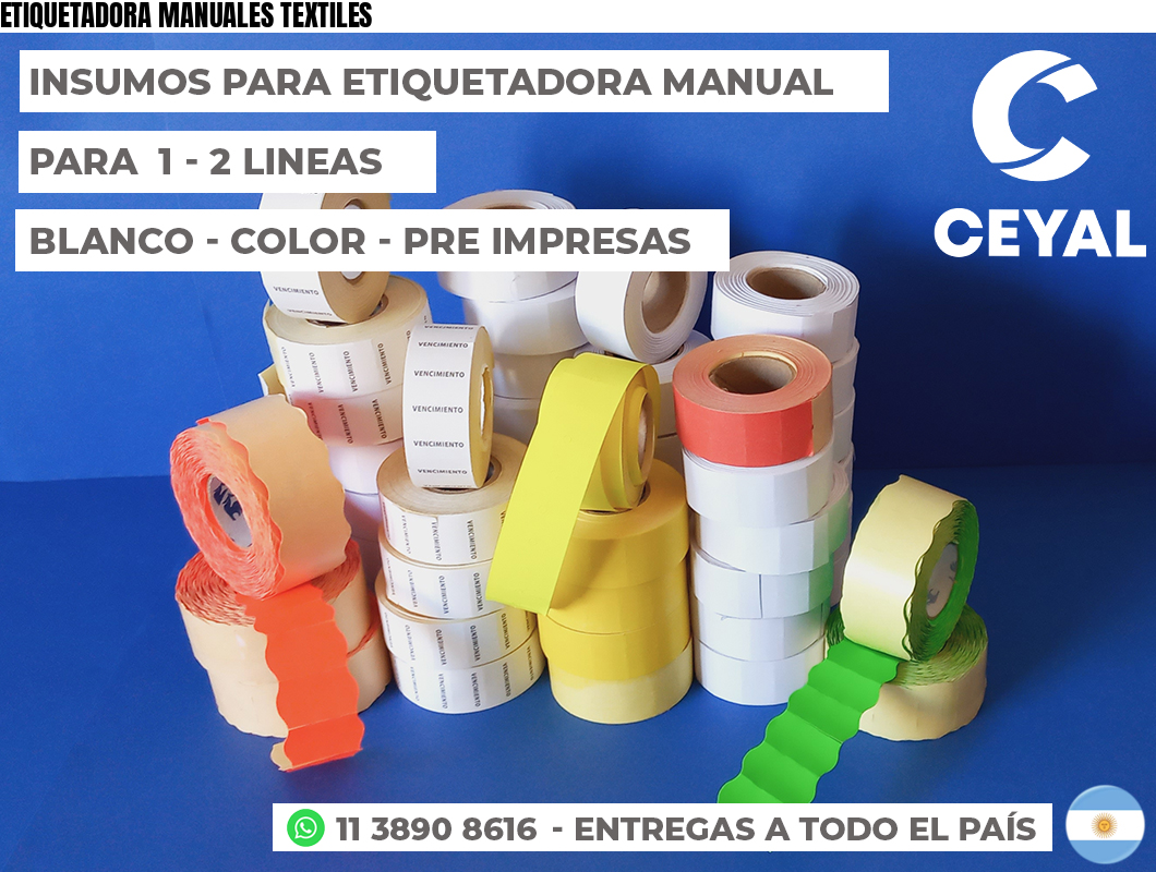 ETIQUETADORA MANUALES TEXTILES