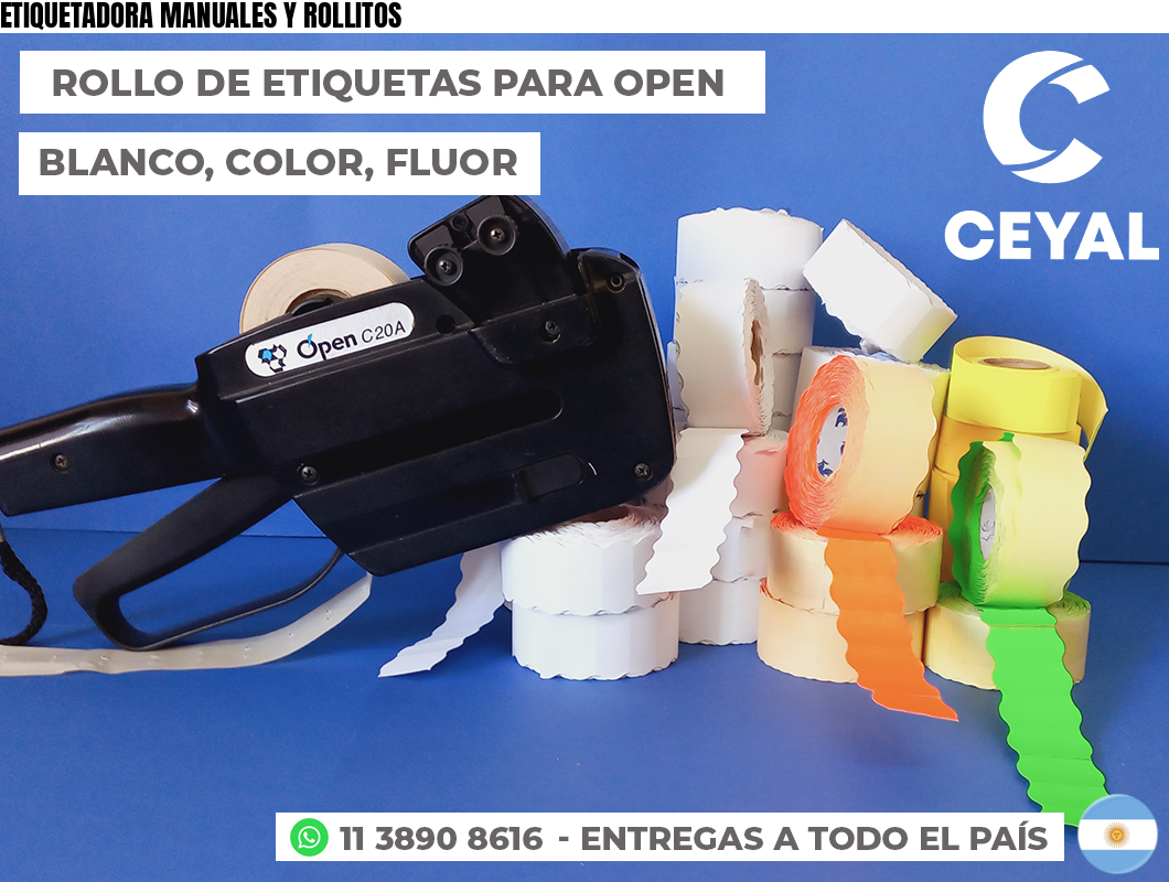 ETIQUETADORA MANUALES Y ROLLITOS