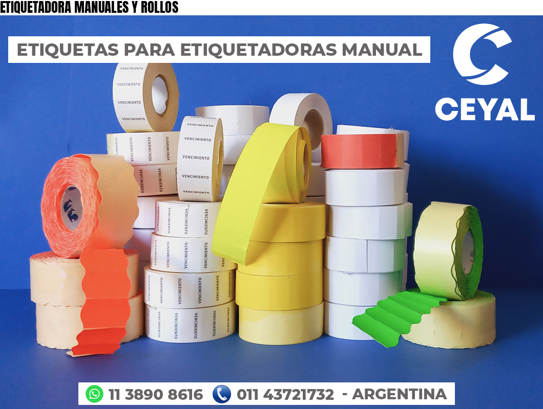 ETIQUETADORA MANUALES Y ROLLOS