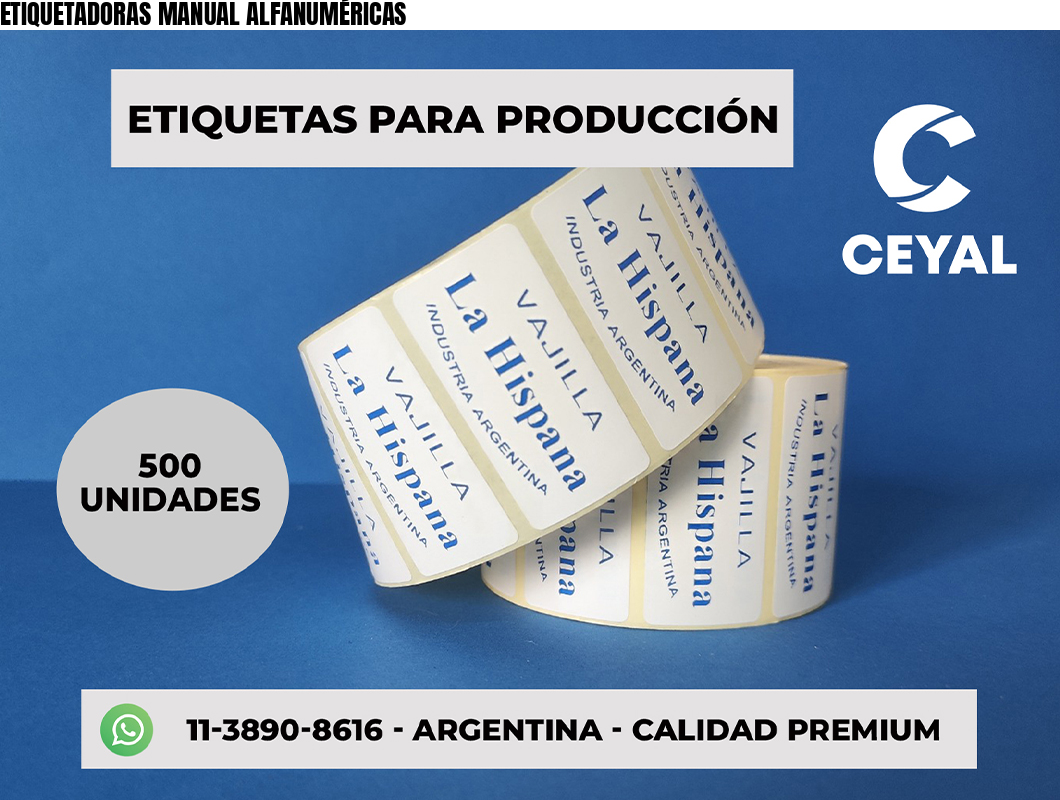 ETIQUETADORAS MANUAL ALFANUMÉRICAS