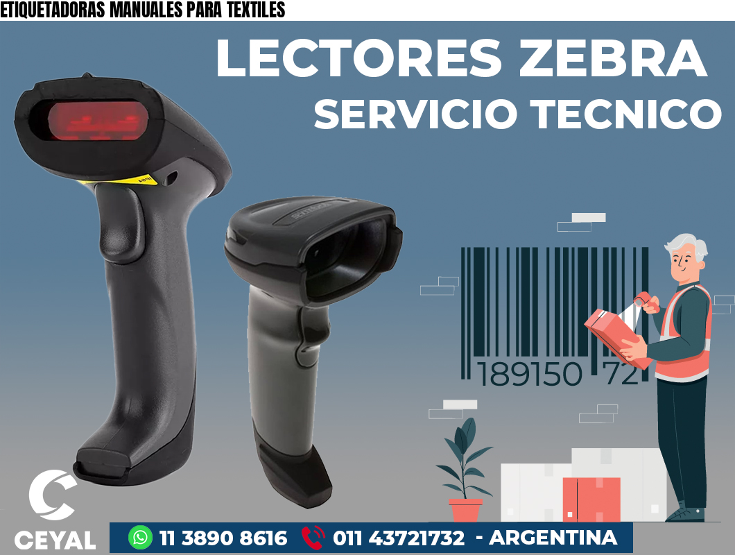 ETIQUETADORAS MANUALES PARA TEXTILES