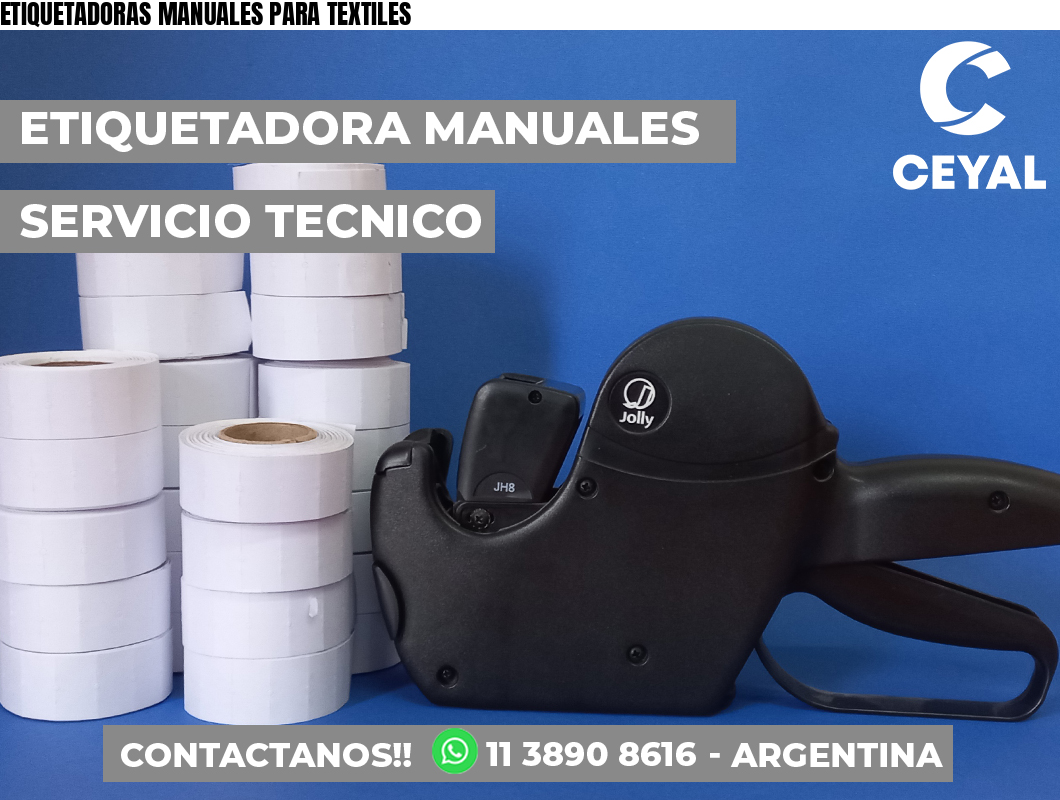 ETIQUETADORAS MANUALES PARA TEXTILES
