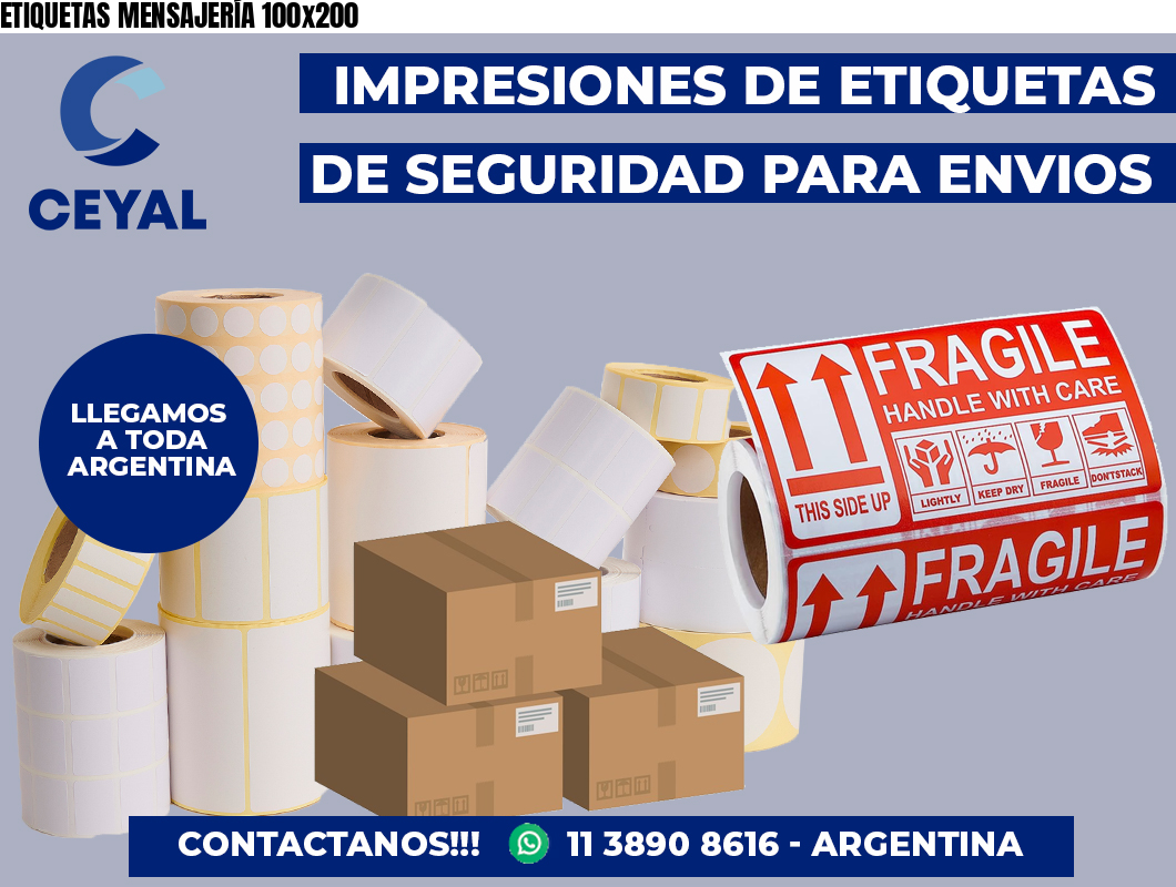 ETIQUETAS MENSAJERÍA 100×200