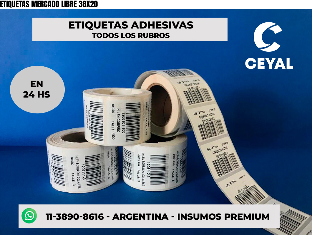 ETIQUETAS MERCADO LIBRE 38X20