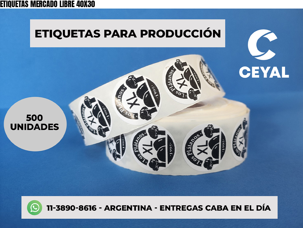 ETIQUETAS MERCADO LIBRE 40X30