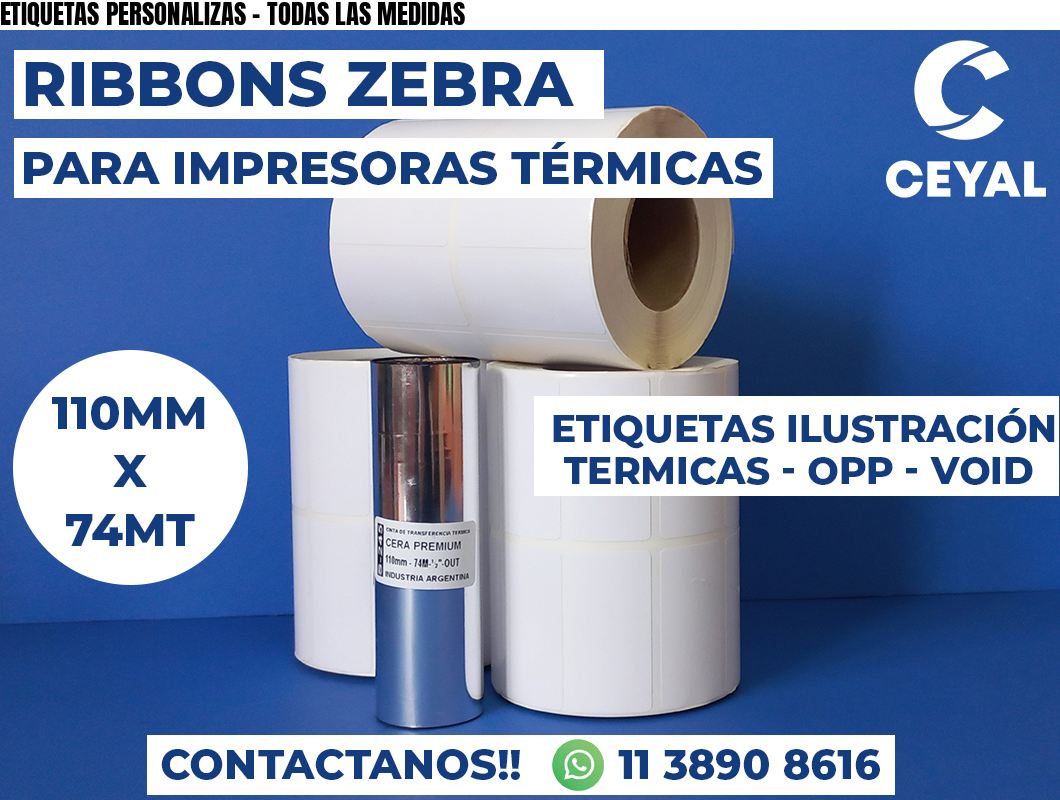 ETIQUETAS PERSONALIZAS - TODAS LAS MEDIDAS
