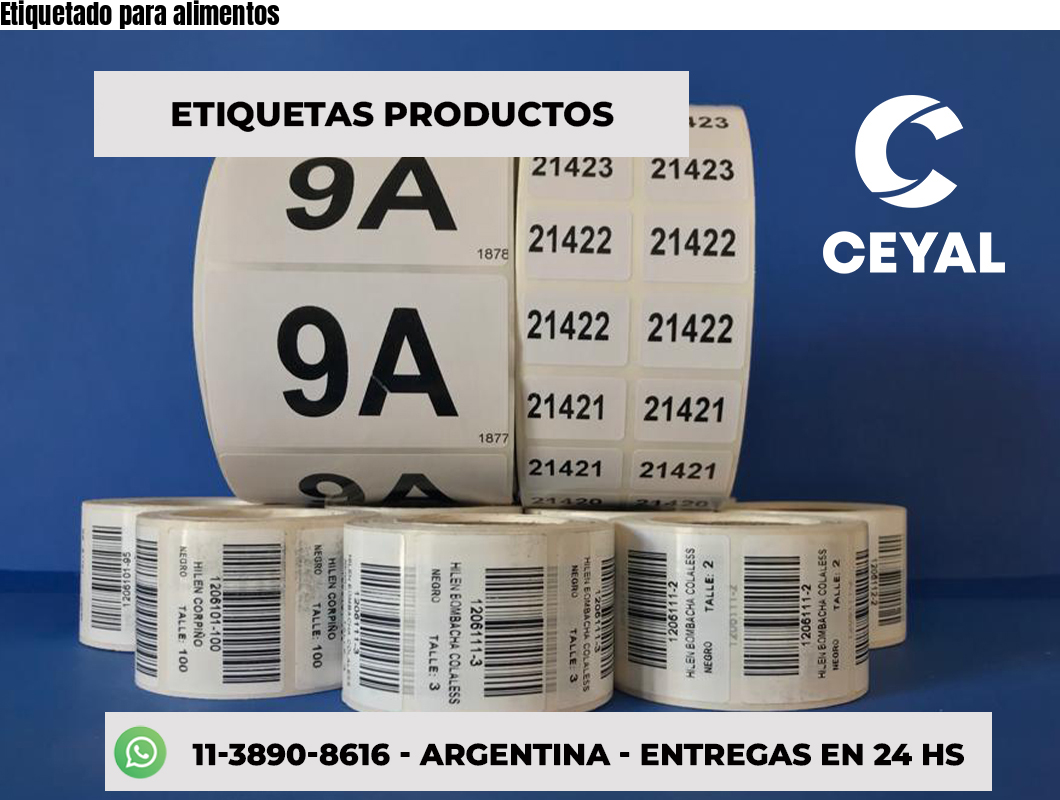 Etiquetado para alimentos