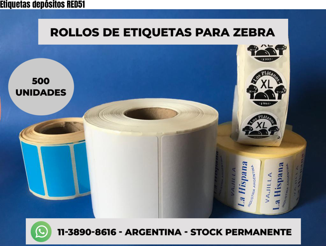 Etiquetas depósitos RED51