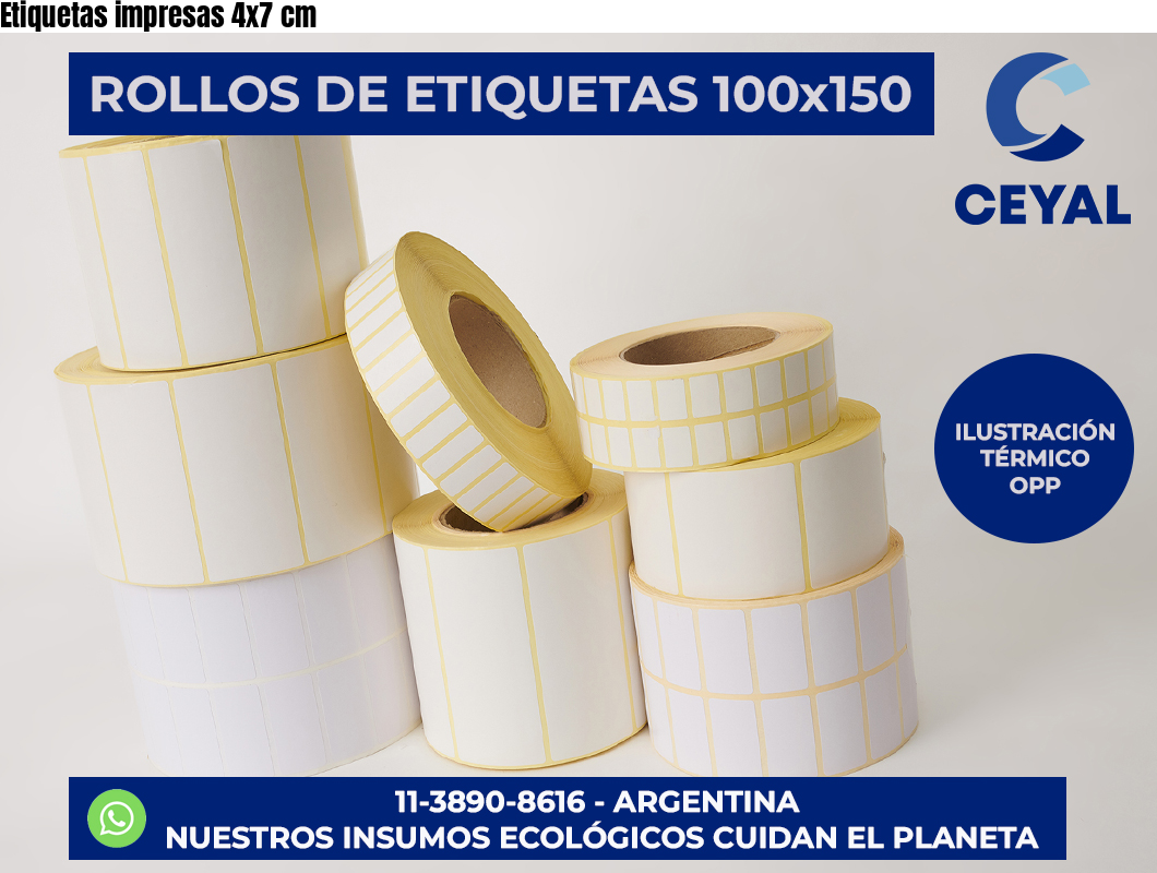 Etiquetas impresas 4×7 cm