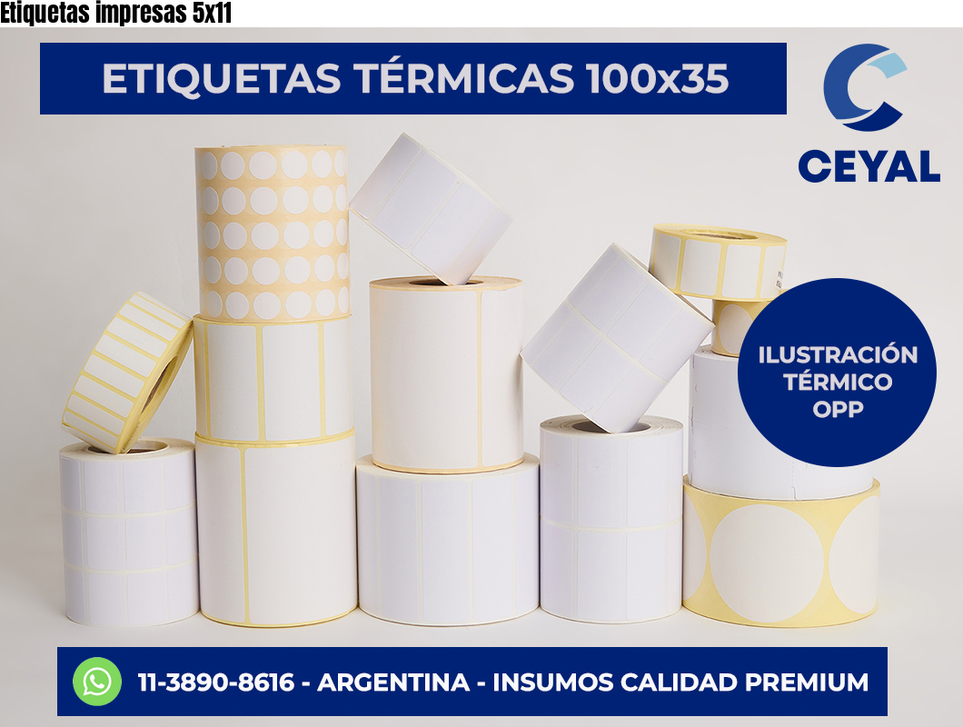 Etiquetas impresas 5×11