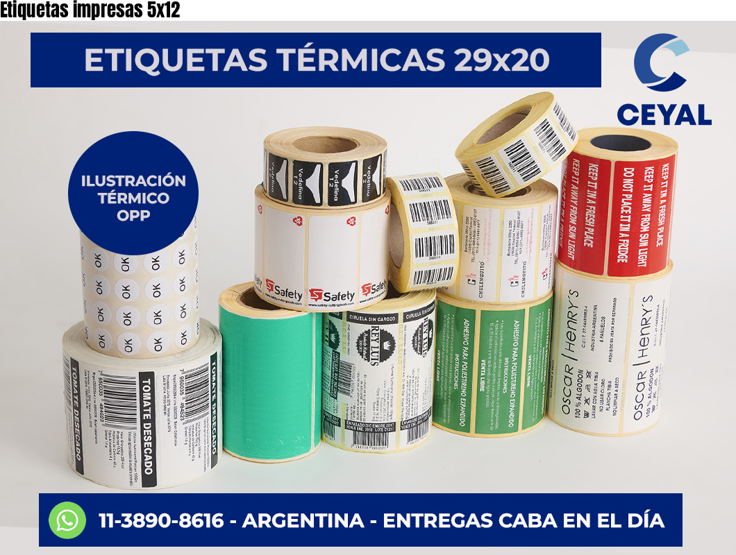 Etiquetas impresas 5×12