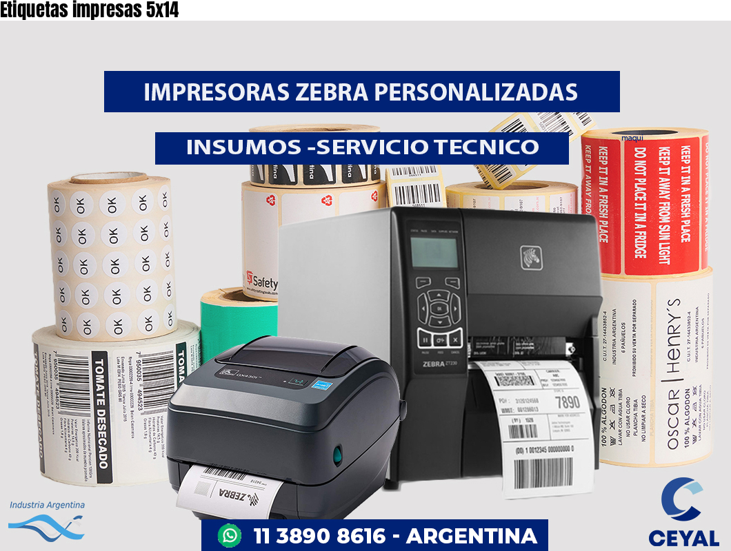 Etiquetas impresas 5x14