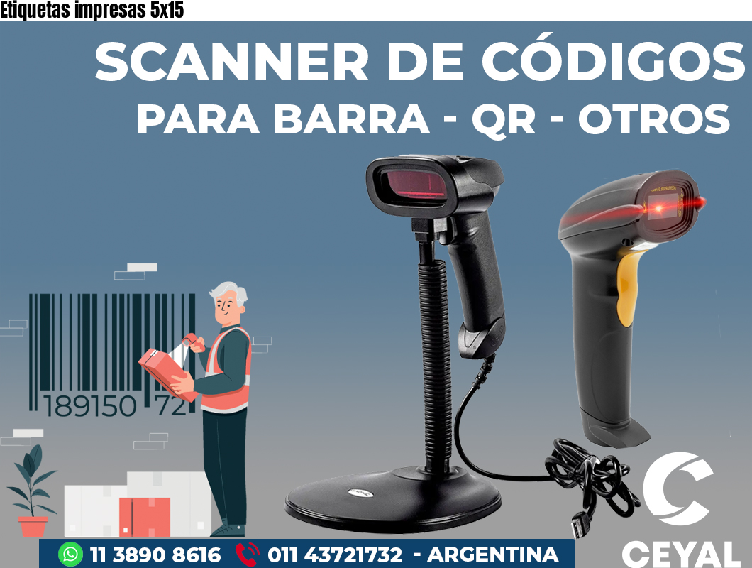 Etiquetas impresas 5x15 
