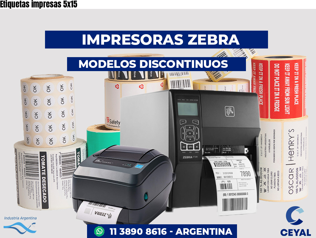Etiquetas impresas 5x15