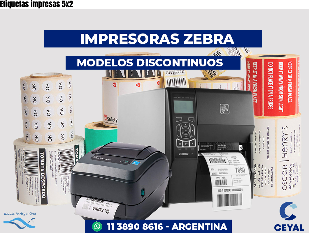 Etiquetas impresas 5x2