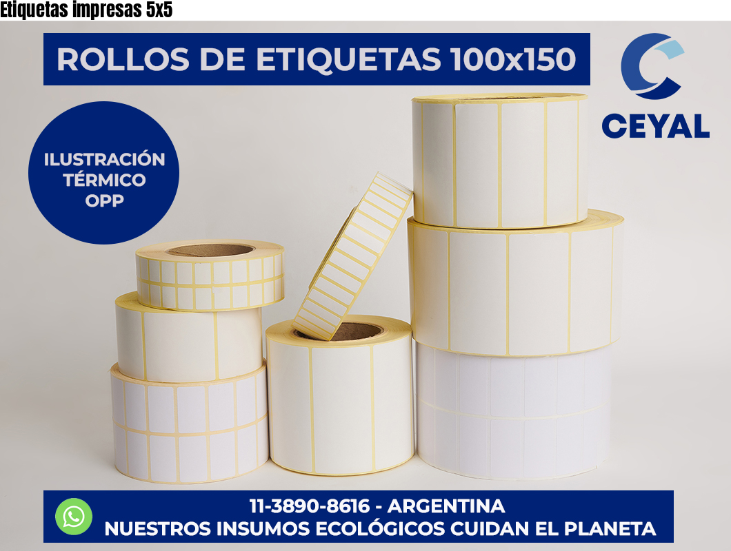 Etiquetas impresas 5×5