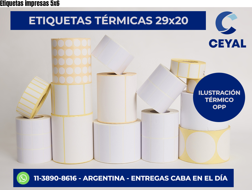 Etiquetas impresas 5×6