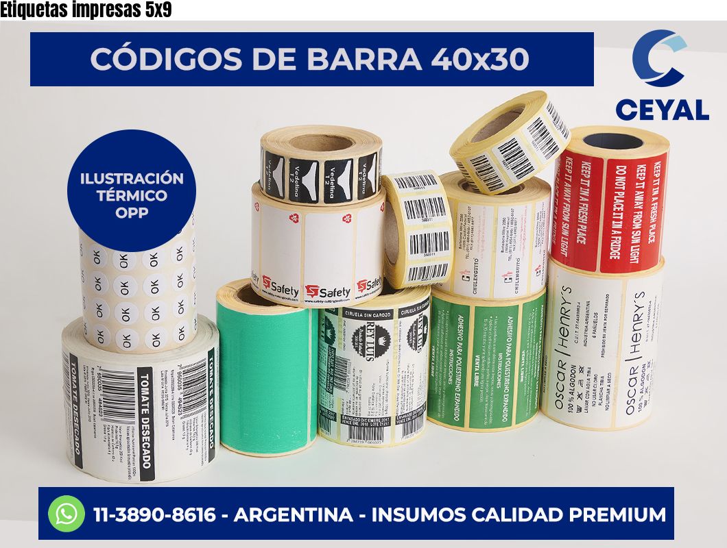 Etiquetas impresas 5×9
