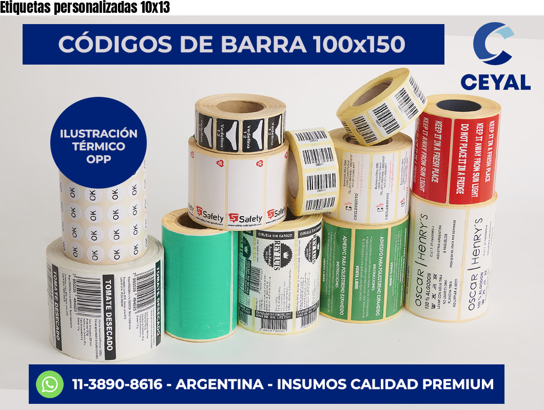 Etiquetas personalizadas 10×13