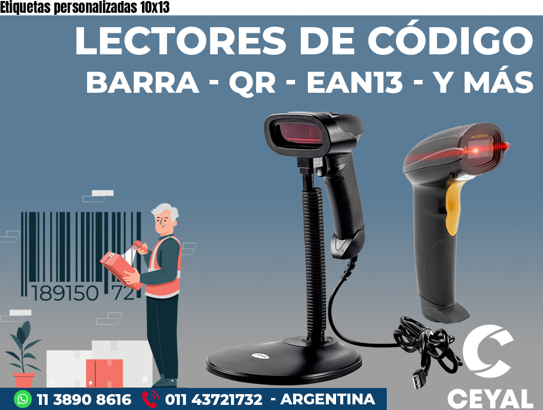 Etiquetas personalizadas 10x13