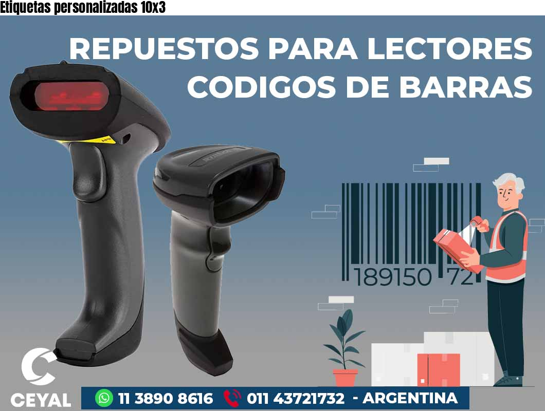 Etiquetas personalizadas 10x3