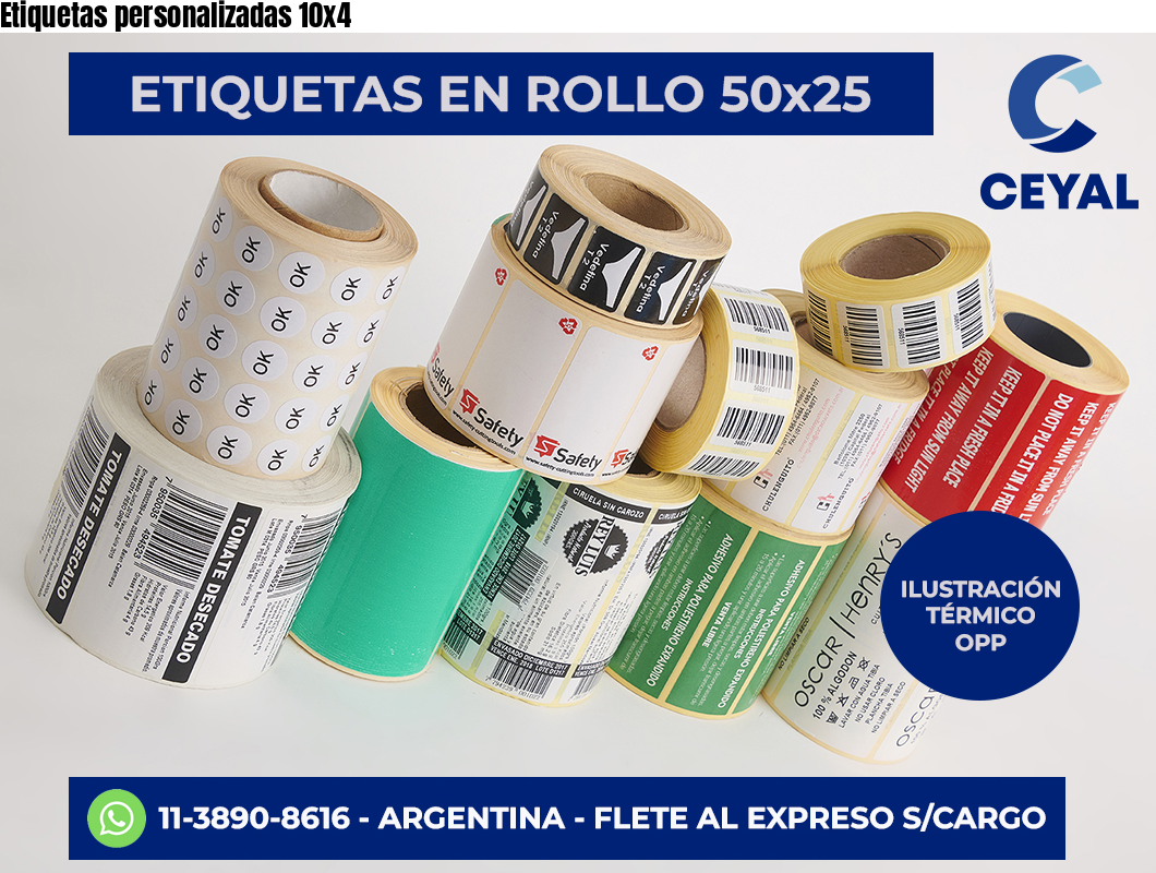 Etiquetas personalizadas 10×4