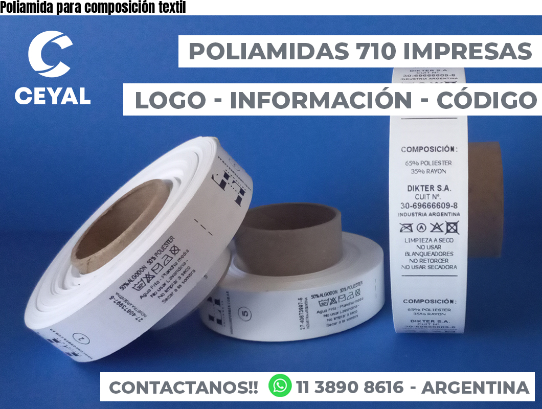 Poliamida para composición textil