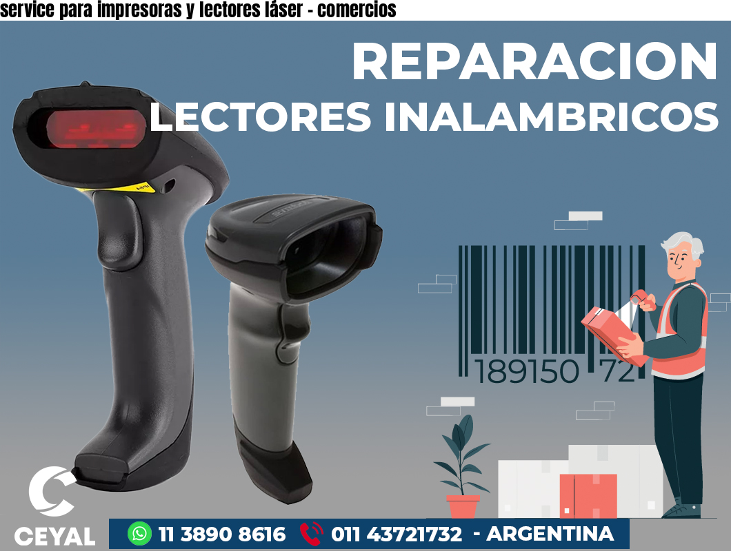 service para impresoras y lectores láser - comercios