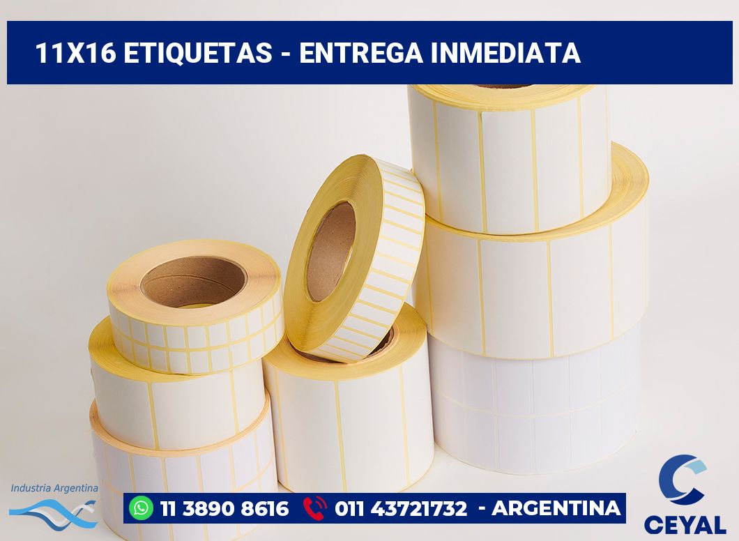 11x16 Etiquetas