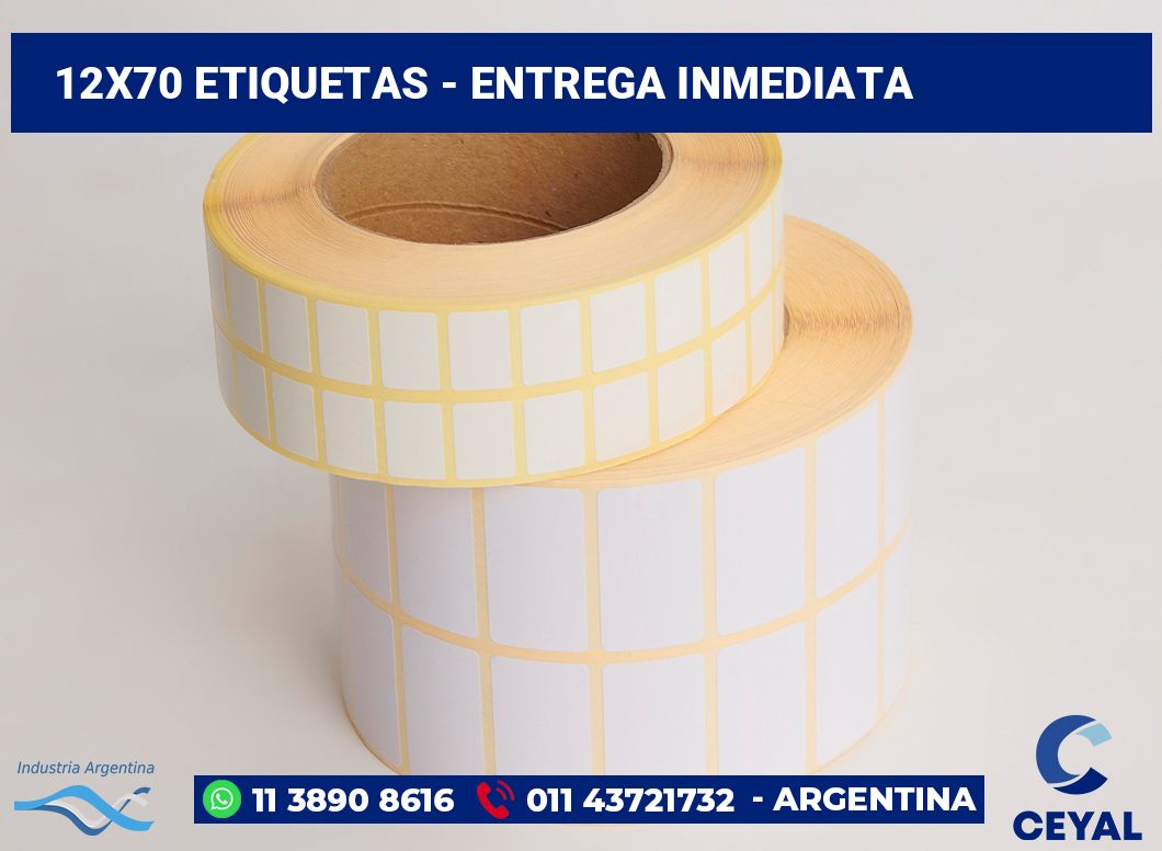 12x70 Etiquetas
