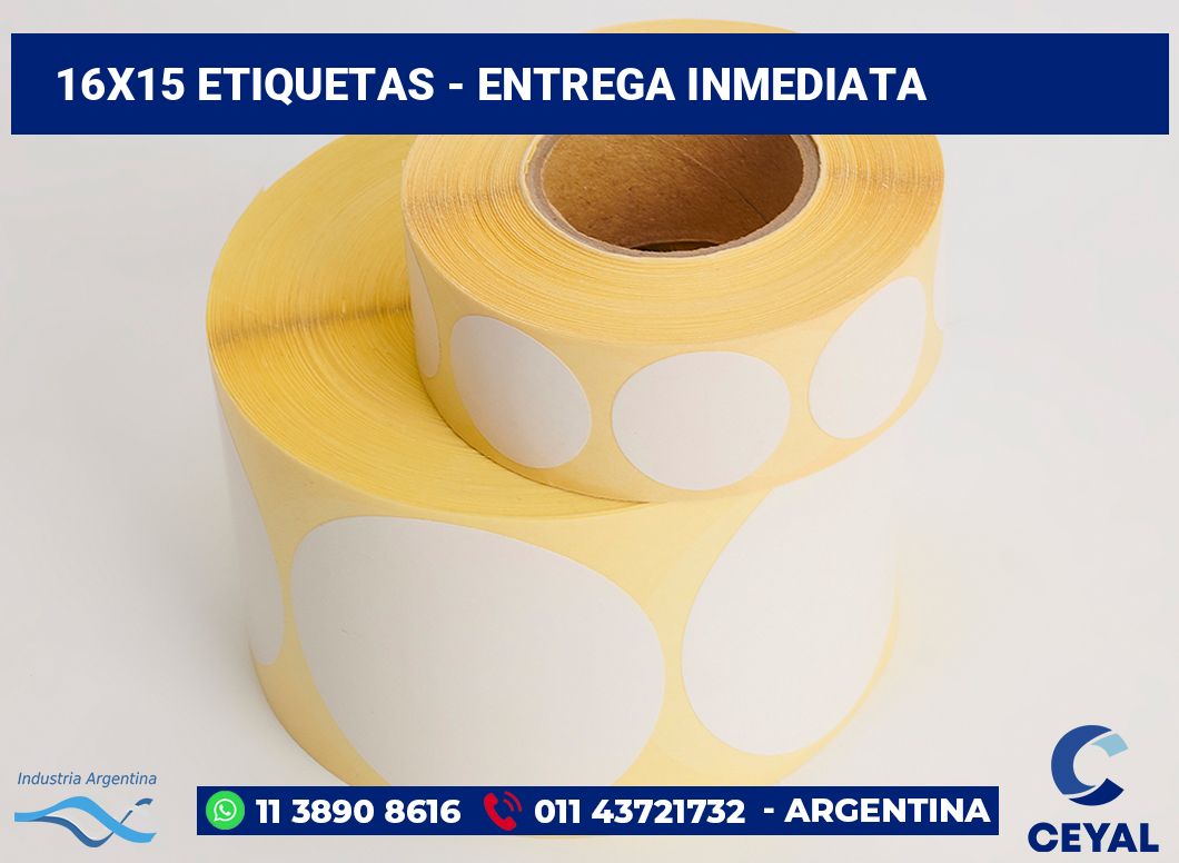 16x15 Etiquetas