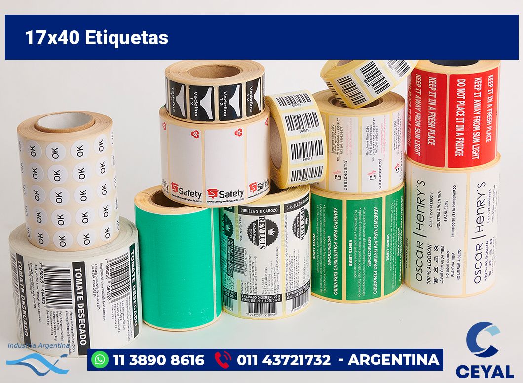 17x40 Etiquetas
