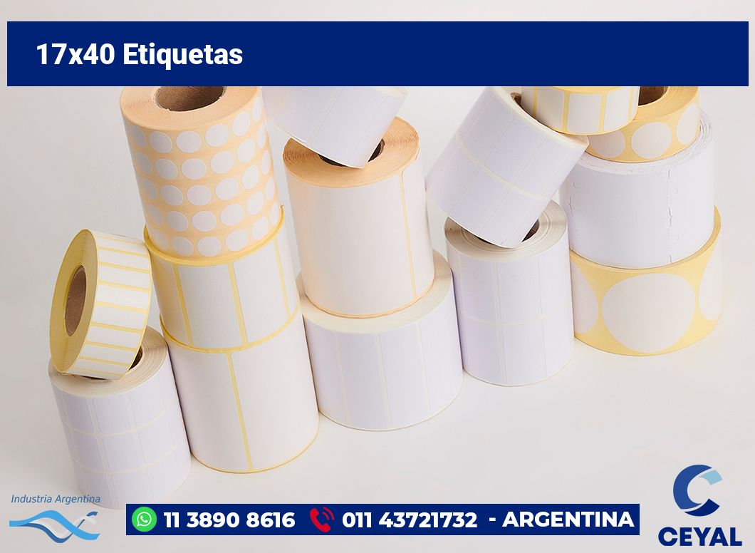 17×40 Etiquetas