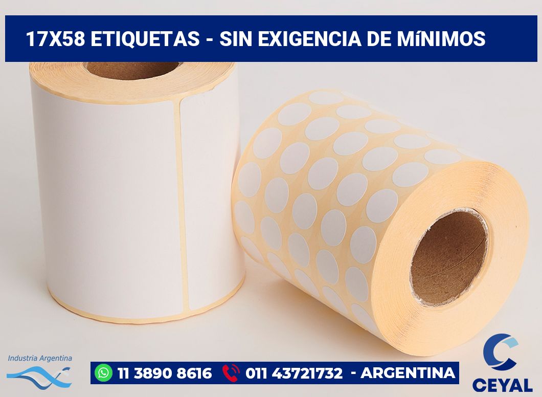 17×58 Etiquetas