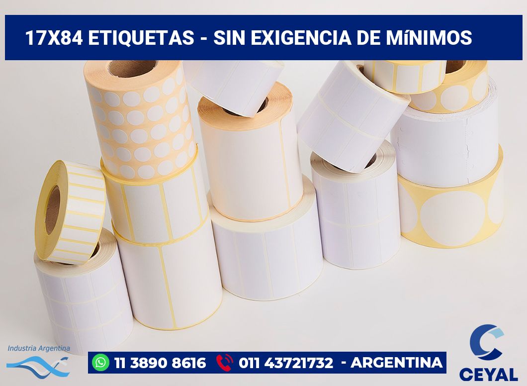 17x84 Etiquetas