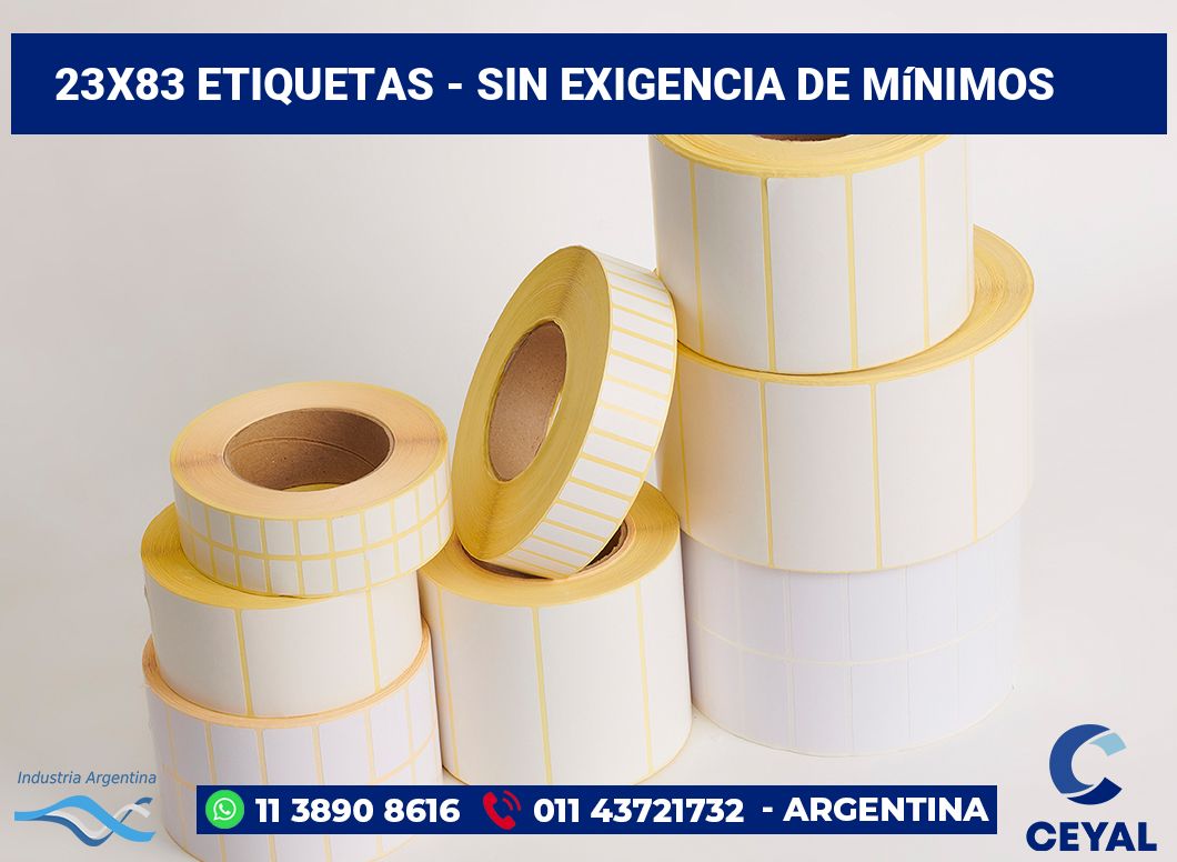 23x83 Etiquetas