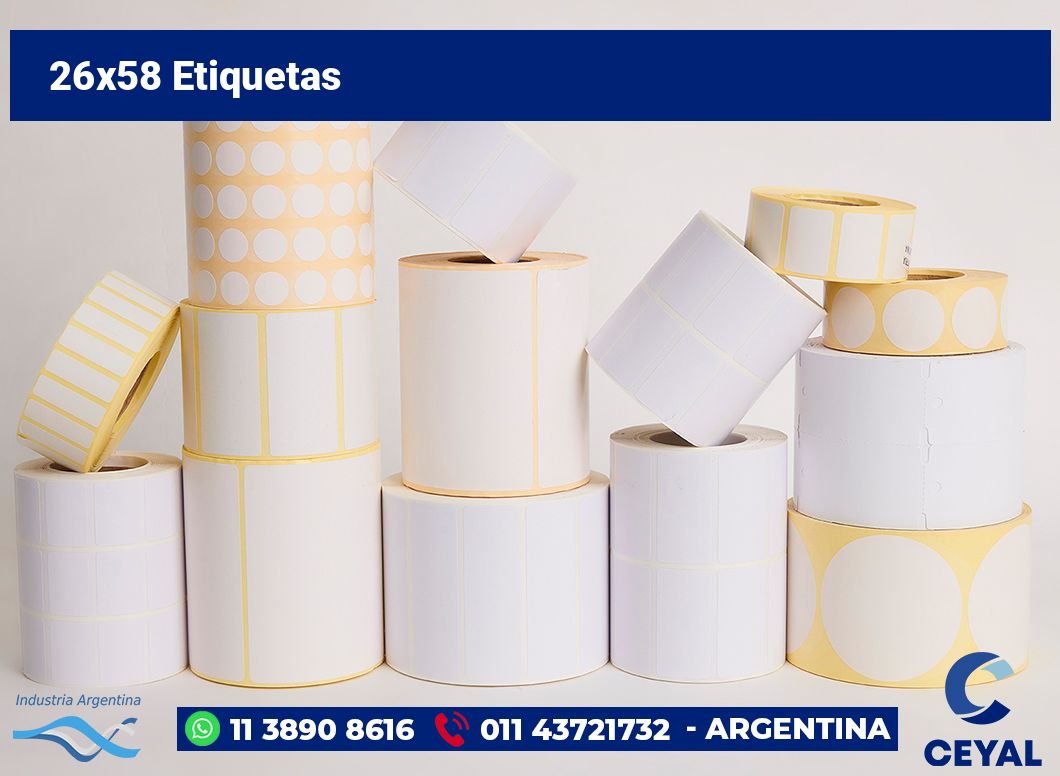 26×58 Etiquetas