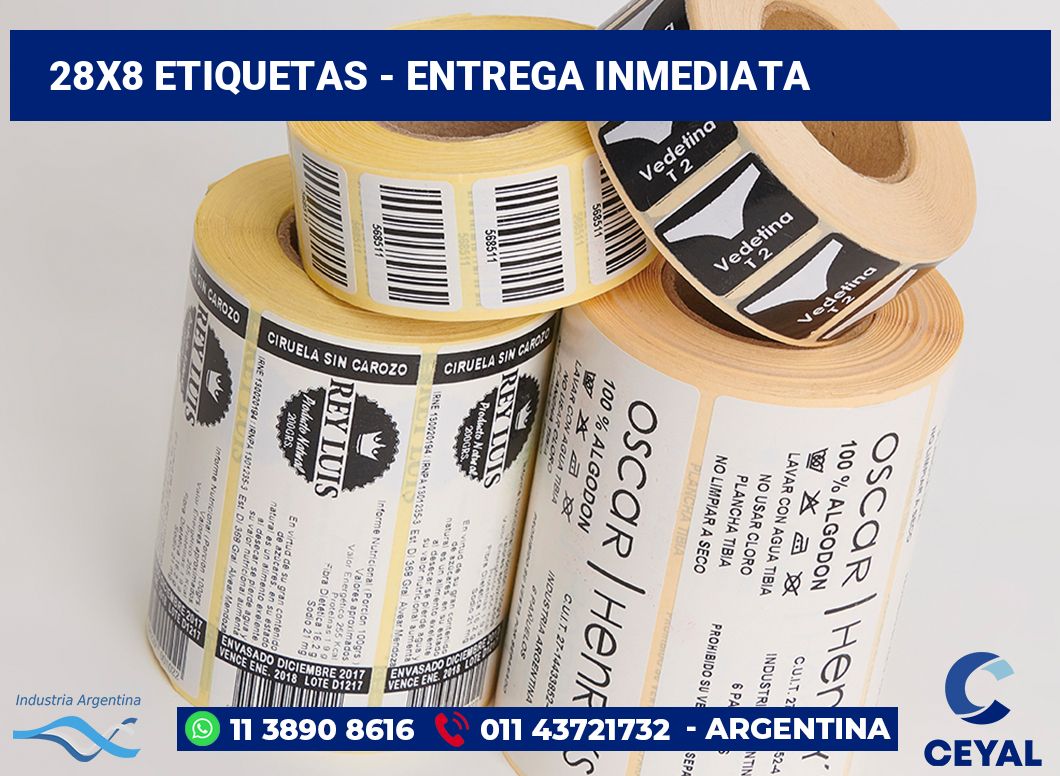 28x8 Etiquetas