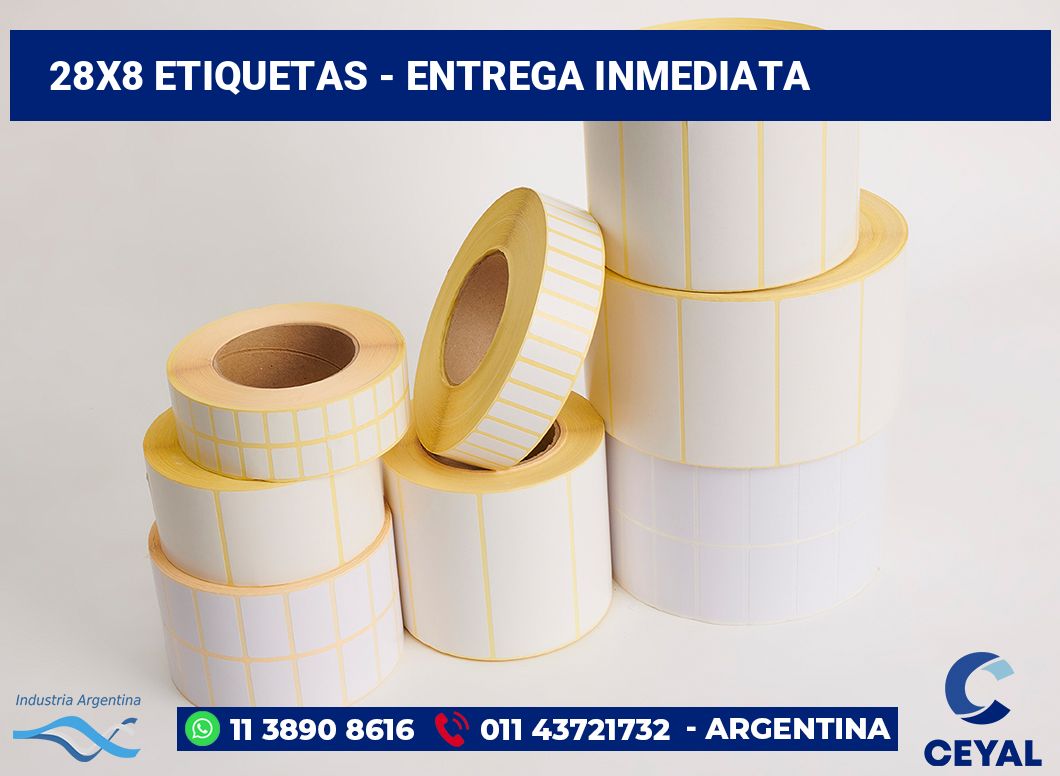 28×8 Etiquetas