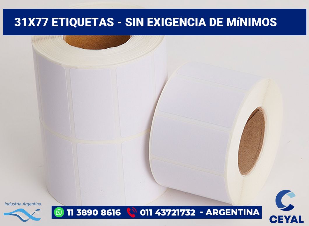 31×77 Etiquetas
