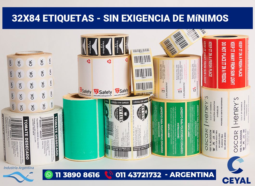 32x84 Etiquetas