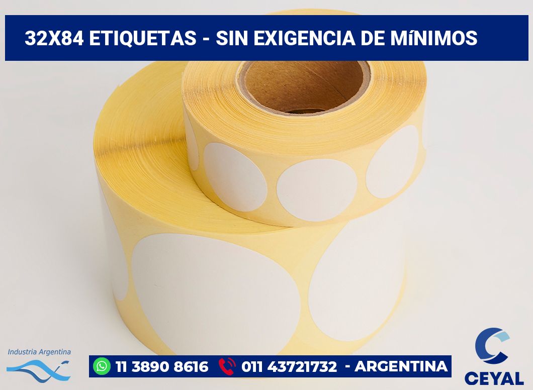 32×84 Etiquetas